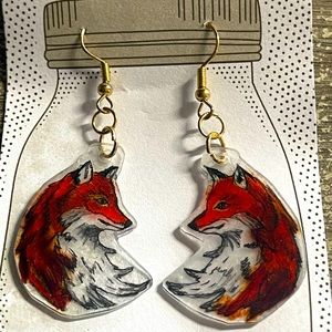 Red fox earrings
